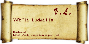 Váli Ludmilla névjegykártya